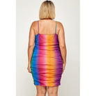 Plus Size Rainbow Ombre Print Cami Dress-Clothing Dresses-NXTLVLNYC