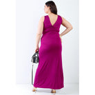 Plus V-neck Sleeveless Maxi Dress-NXTLVLNYC