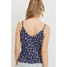 Printed Jersey Front Gathered Sleeveless Top-Clothing Tops-NXTLVLNYC