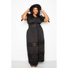 Puff Sleeve Maxi Dress With Lace Insert-NXTLVLNYC