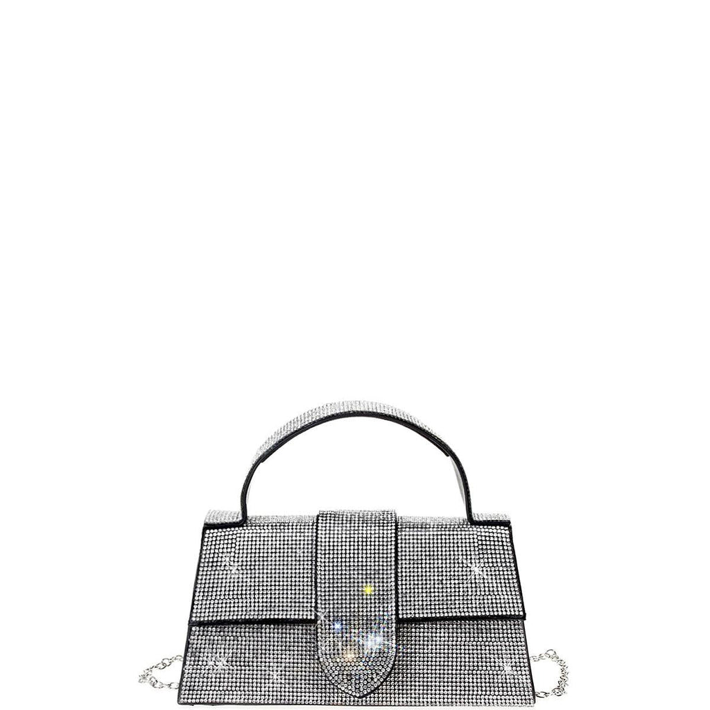 Rhinestone Allover Chic Design Handle Bag-NXTLVLNYC