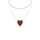 Rhinestone Heart Choker And Necklace Set-NXTLVLNYC