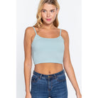 Round Neck W/removable Bra Cup Cotton Spandex Bra Top-NXTLVLNYC