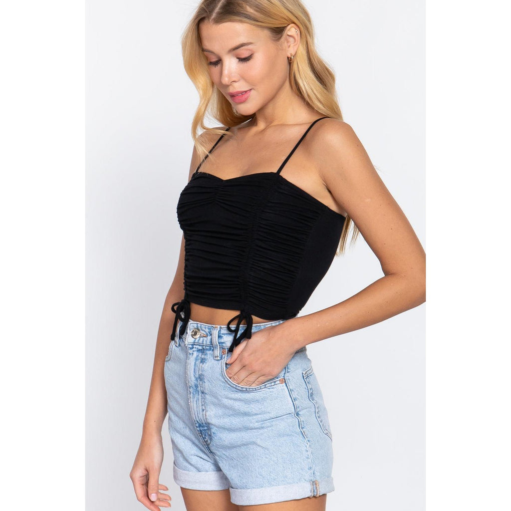 Ruched Side Shirring Cami Top-NXTLVLNYC