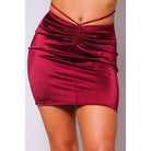Satin Waist Tie Mini Skirt-NXTLVLNYC