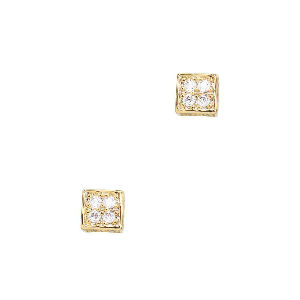 Secret Box Square Stone Stud Earring-Jewelry & Accessories - Earrings-NXTLVLNYC
