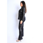 Sequin Button Down Shirt And Pant Set-NXTLVLNYC