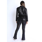 Sequin Button Down Shirt And Pant Set-NXTLVLNYC