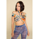 Sexy Crop Halter Top, Self-tie-Clothing Tops-NXTLVLNYC