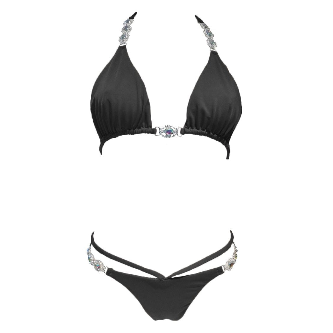 Shanel Triangle Top & Tango Bottom - Black-Sports & Entertainment - Swimming - Bikinis Set-NXTLVLNYC