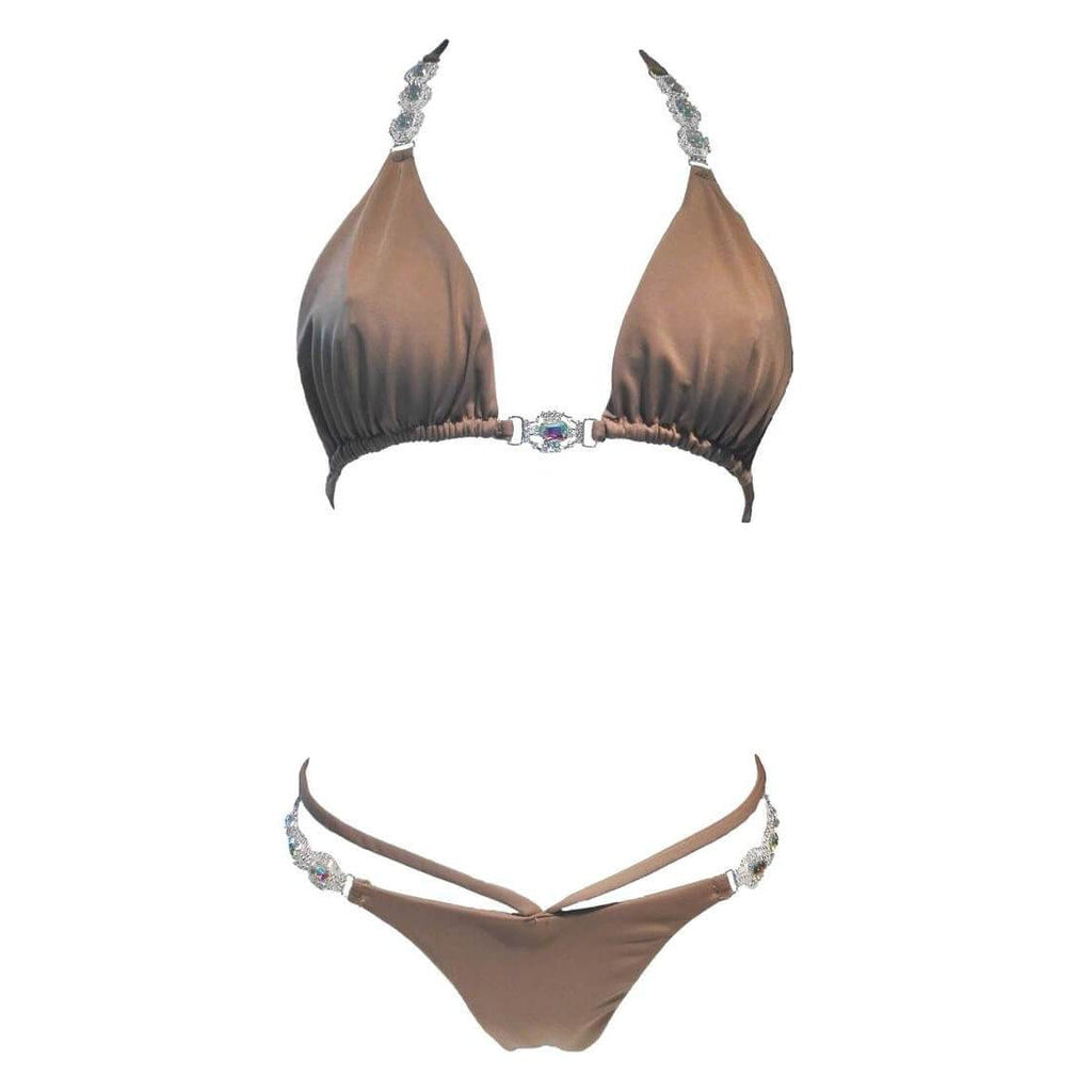 Shanel Triangle Top & Tango Bottom - Brown-Sports & Entertainment - Swimming - Bikinis Set-NXTLVLNYC