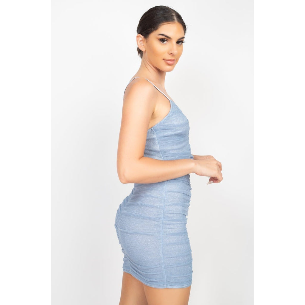 Shirred Cami Top & Mini Skirts Set-NXTLVLNYC