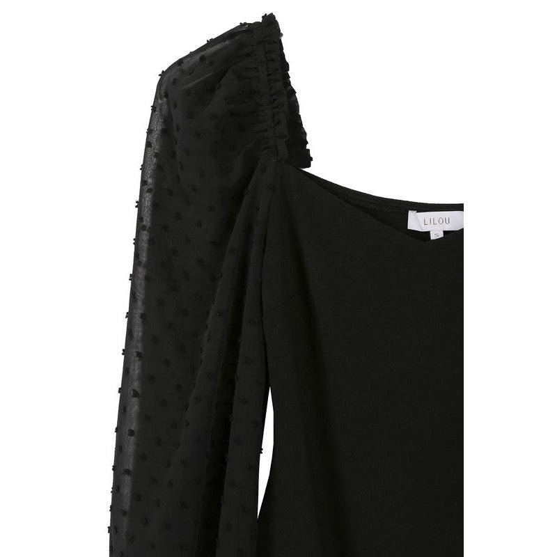 Shirring Sleeve Stylish Bodysuit-NXTLVLNYC