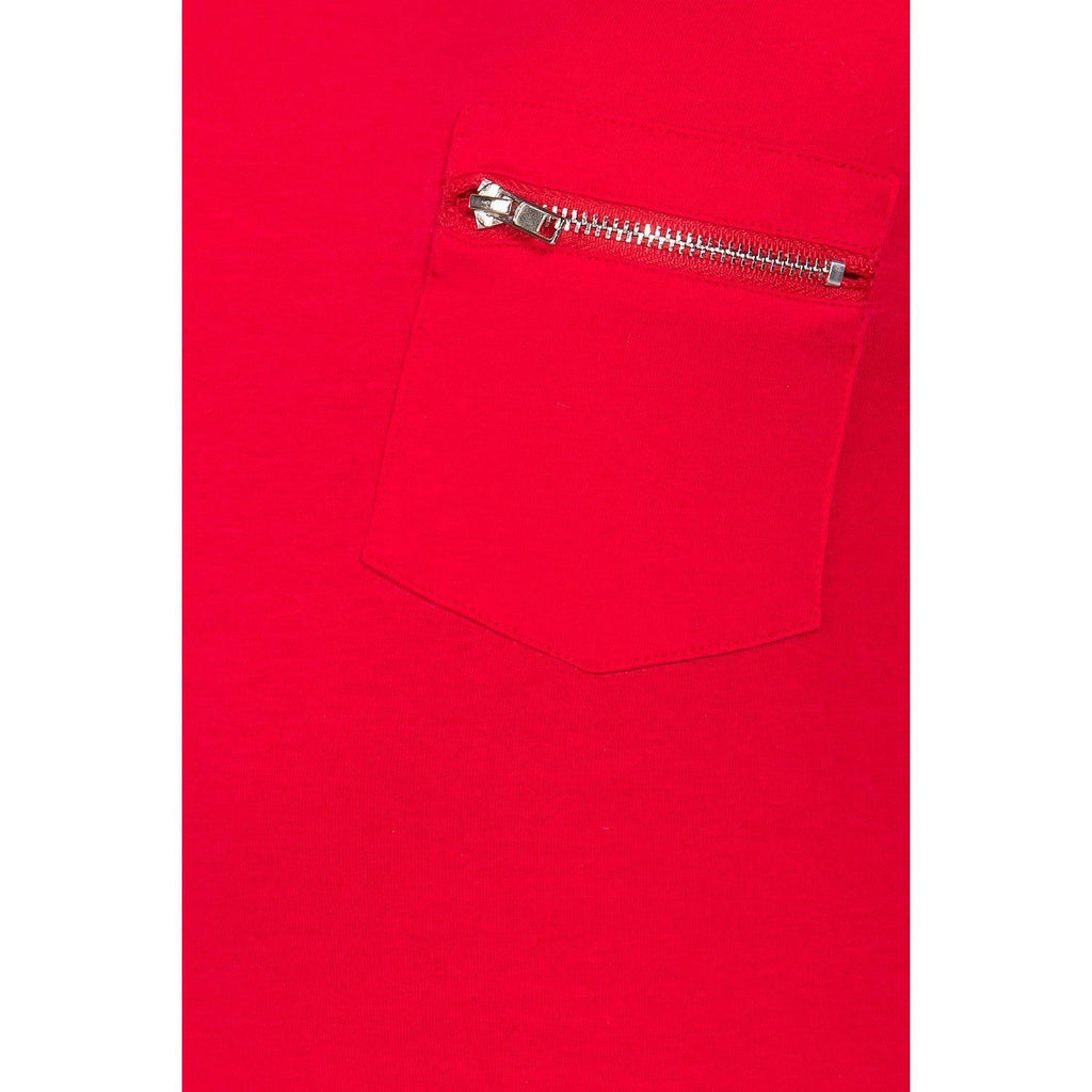 Short Slv Top W/zipper Pocket-Clothing Tops-NXTLVLNYC