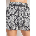 Snake Print Belted Skirt-NXTLVLNYC