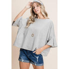 Solid Cotton Casual Top-NXTLVLNYC