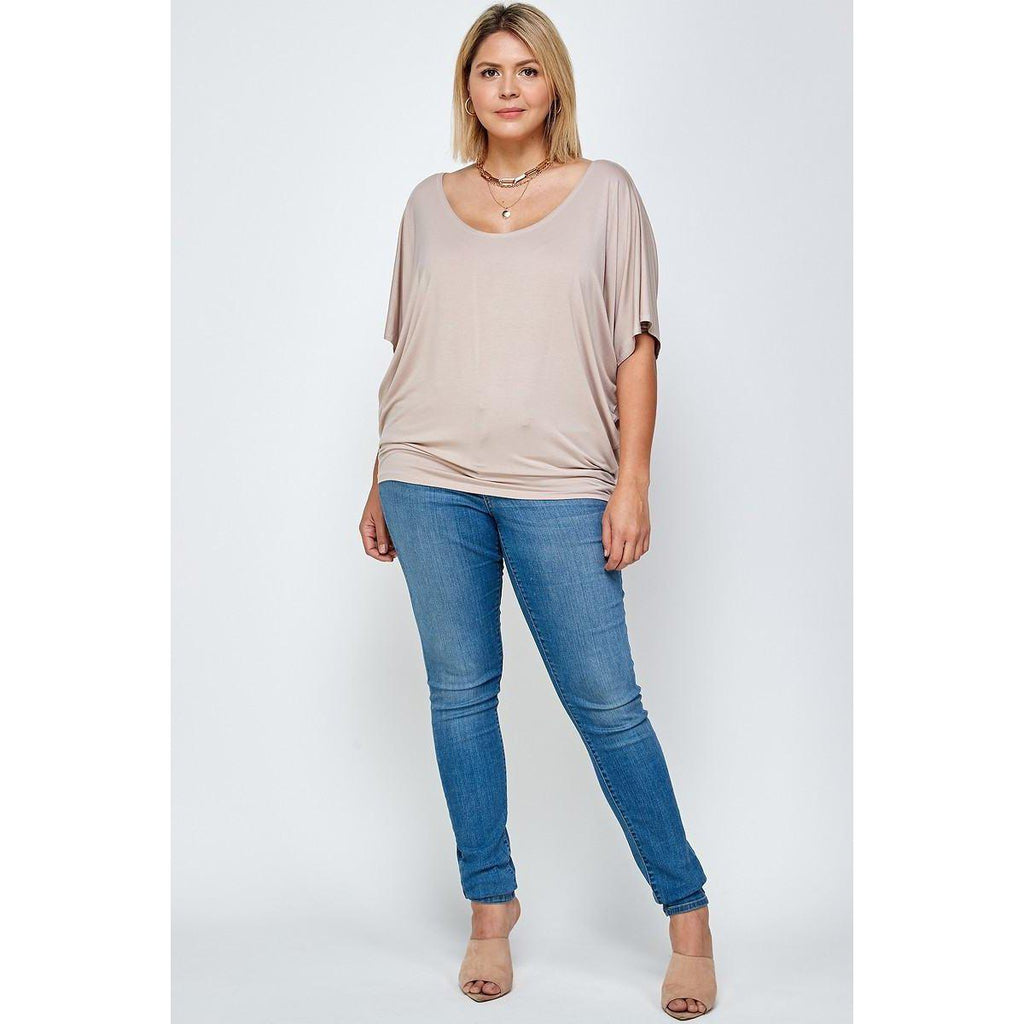 Solid Knit Top, With A Flowy Silhouette-Clothing Tops-NXTLVLNYC