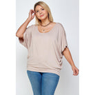 Solid Knit Top, With A Flowy Silhouette-Clothing Tops-NXTLVLNYC