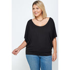 Solid Knit Top, With A Flowy Silhouette-Clothing Tops-NXTLVLNYC