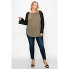 Solid Top Featuring Flattering Lace Bell Sleeves-NXTLVLNYC