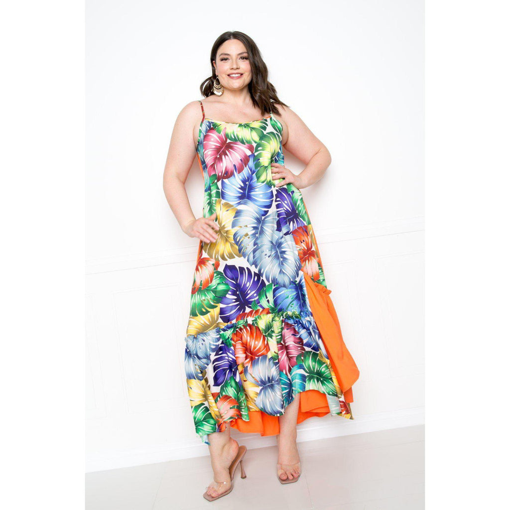 Splice Tropical Dress-Clothing Dresses-NXTLVLNYC