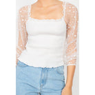 Square Neck Smocking Top-NXTLVLNYC