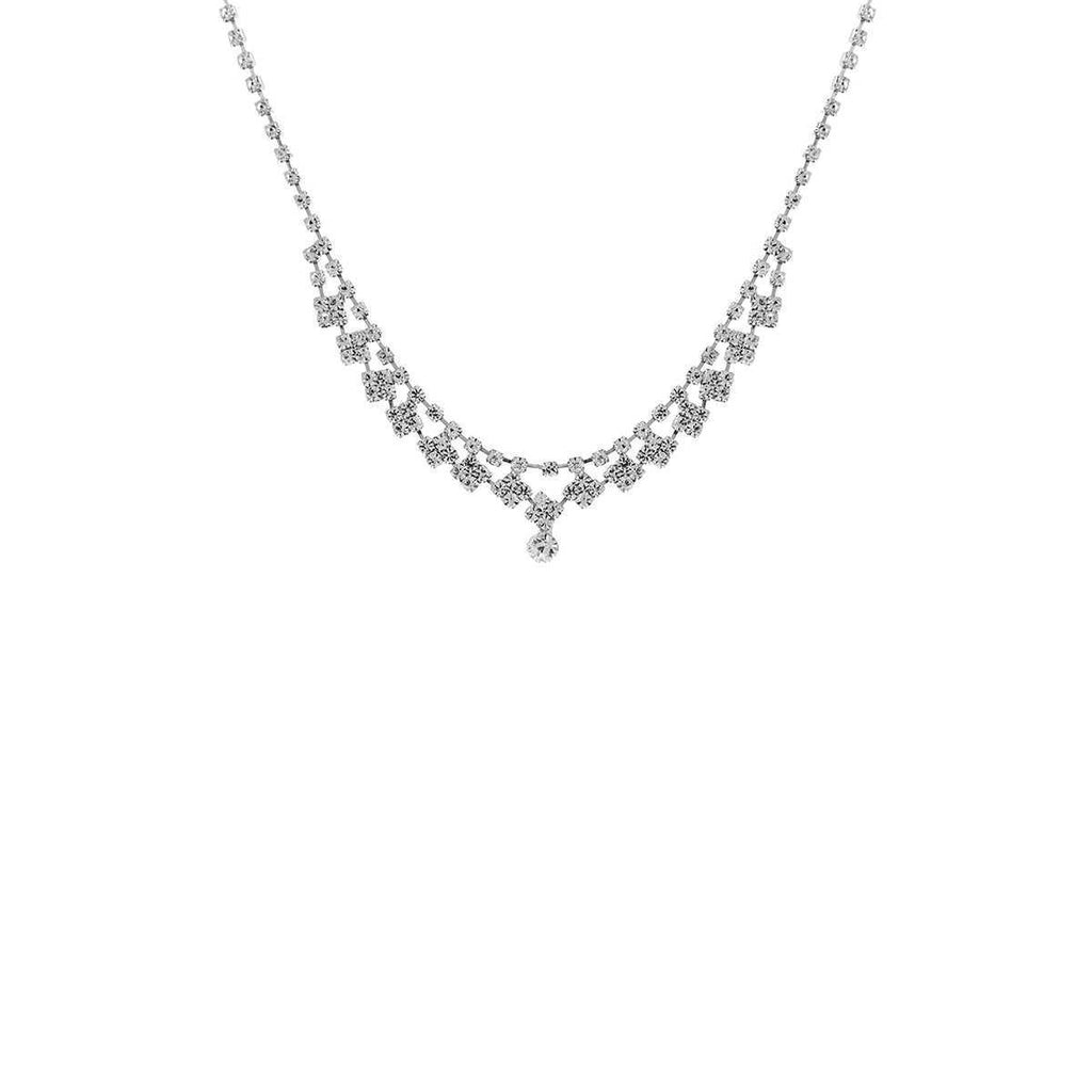 Stylish Rhinestone Design Crystal Necklace-Necklaces-NXTLVLNYC