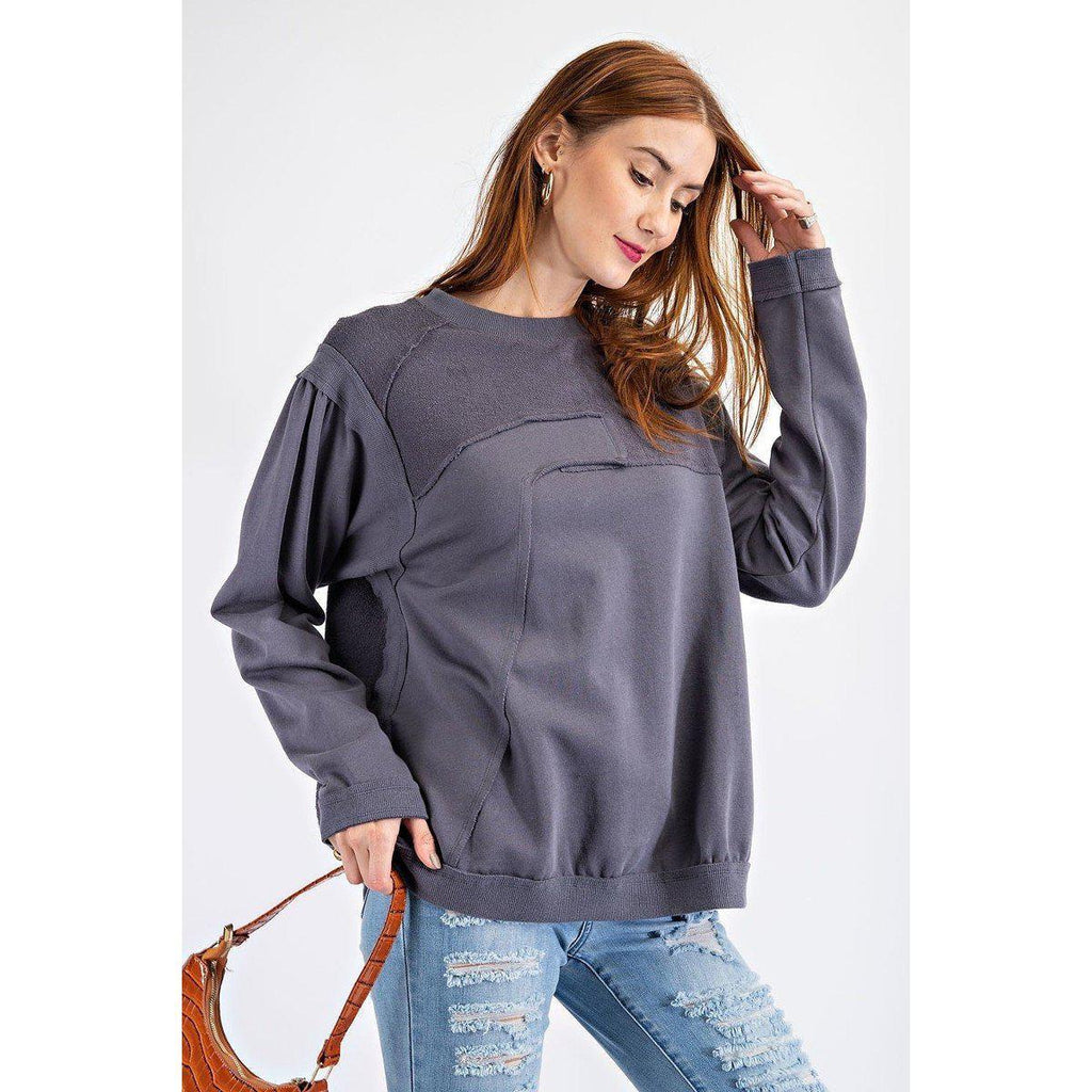 Terry Knit Loose Fit Pullover-NXTLVLNYC