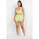 Terry Towel Bralette Top & Mini Shorts Set-NXTLVLNYC