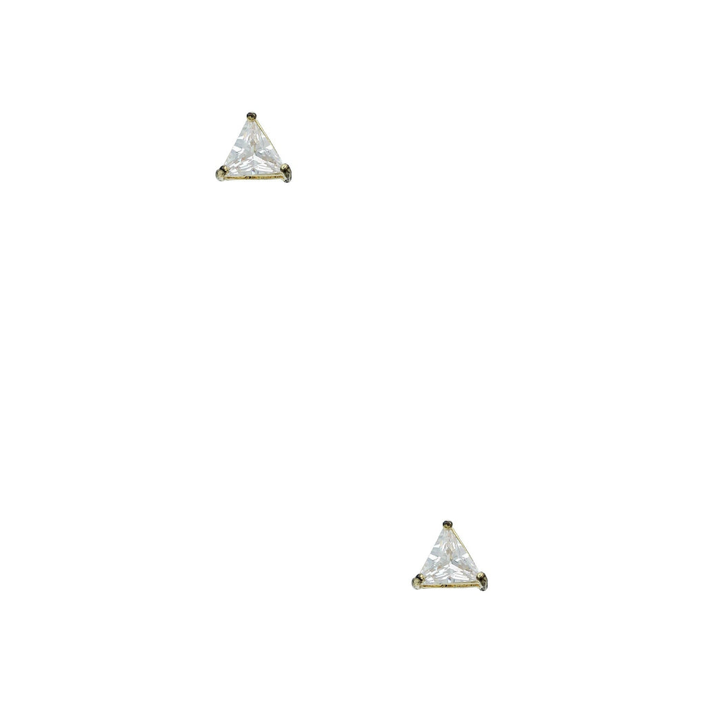 Triangle 7mm Crystal Stud Earring-NXTLVLNYC