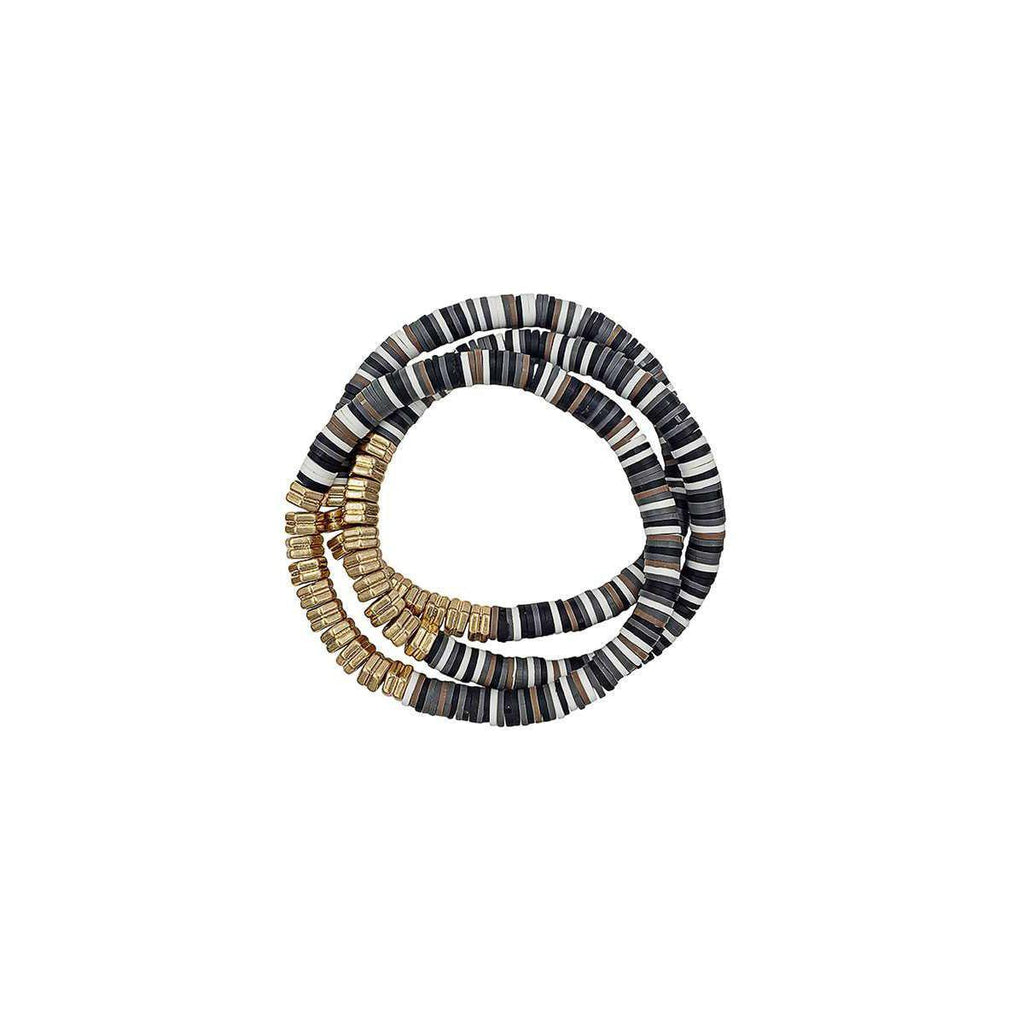 Triple Multi Ring Bead Stretchable Bracelets-Jewelry & Accessories - Bracelets & Bangles-NXTLVLNYC