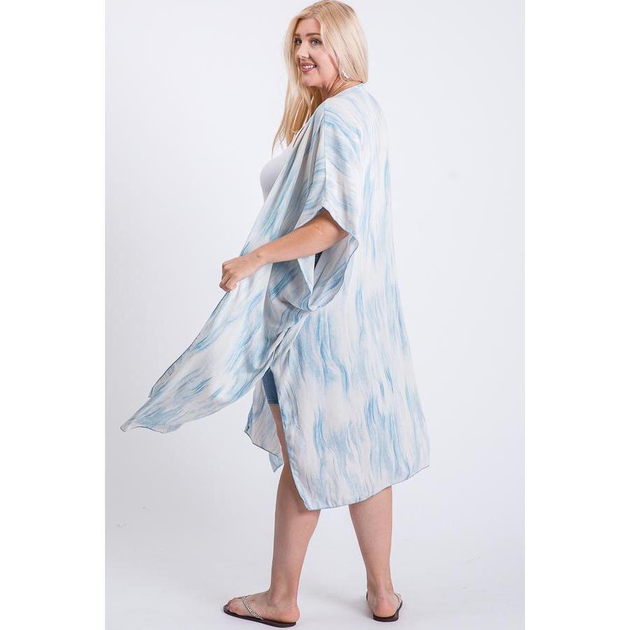 Zebra Print Short Sleeve Maxi Kimono-NXTLVLNYC